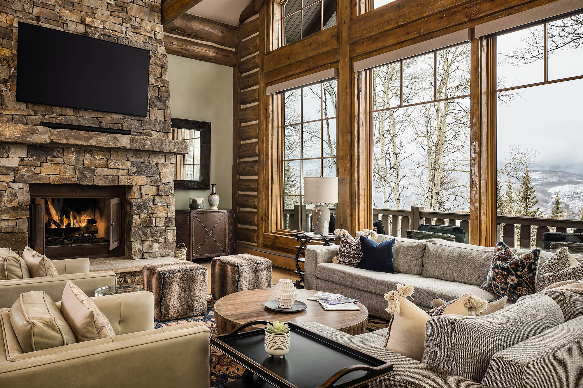 Colorado-Beaver_Creek-Bachelor_Gulch-Inspirato-Timber_Haven-Living_Room-Fireplace