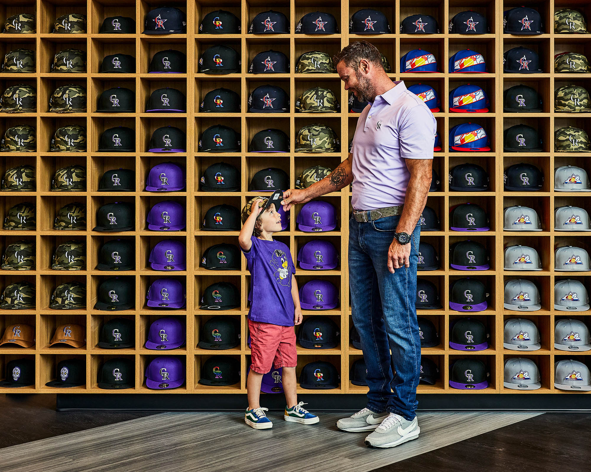 Colorado-Denver-Rally_Hotel-Lifestyle-Family_Outing-Baseball-Pro_Shop-Hat_Wall