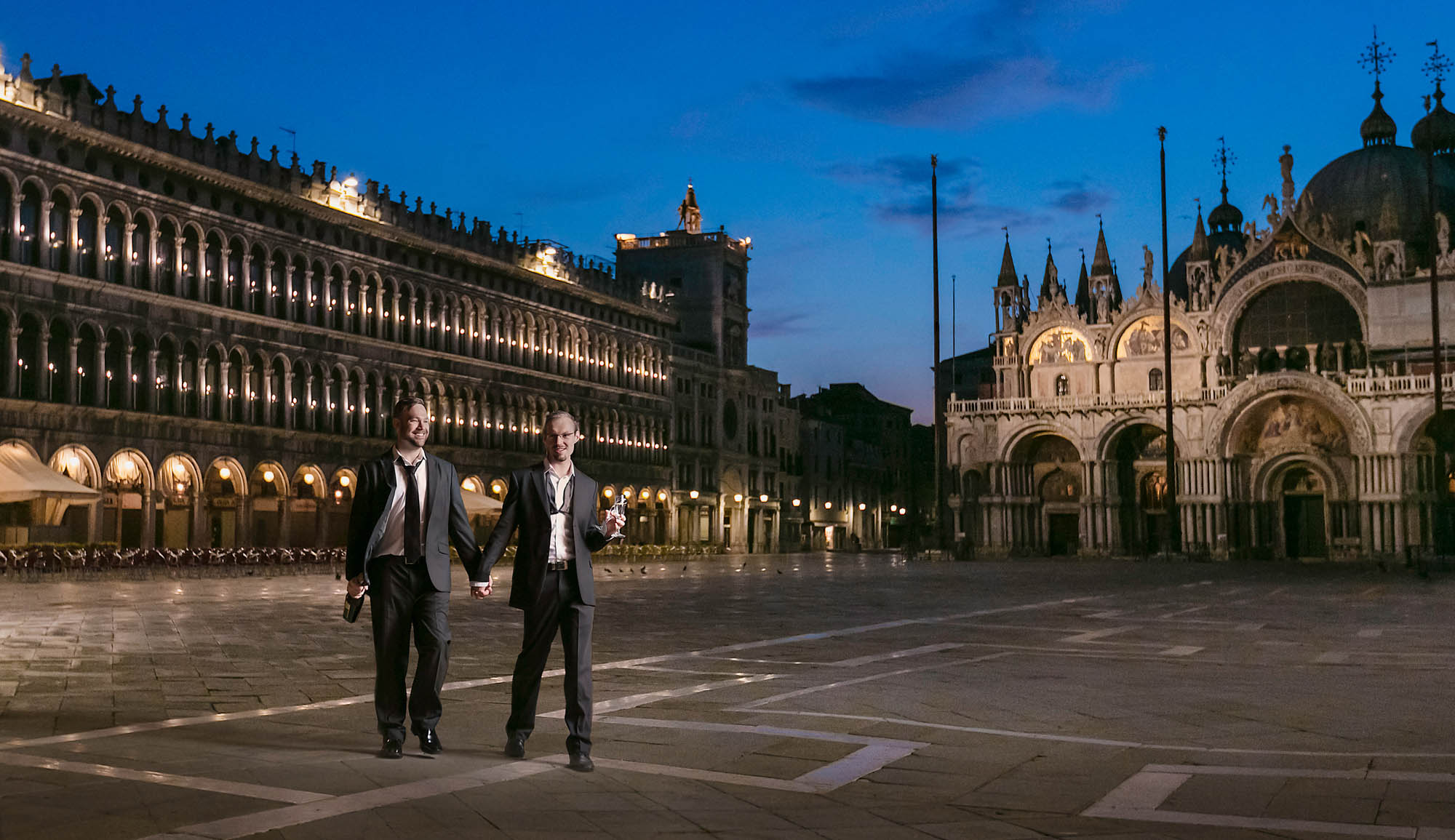 Italy-Venice-Saint_Marks_Square-Evening_Tuxedos